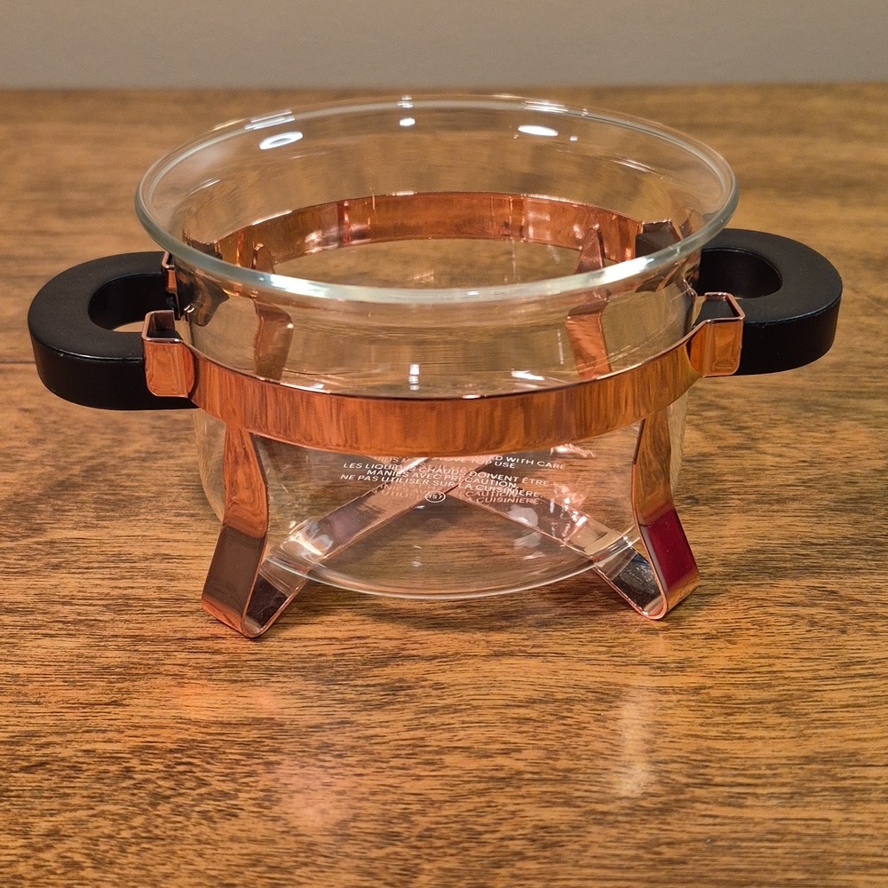 BODUM Chambord Classic Copper Tone Metal and Glass Open Sugar and Creamer Set - Picture 4 of 16